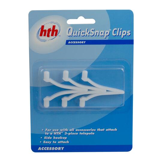 Pool Central White Replacement Butterfly Clips for Pool Cleaning Poles